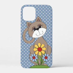 かわいい猫の水玉模様 iPhone 12 MINI ケース