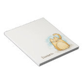 かわいい猫の水色がパーソナライズ ノートパッド (アングル)