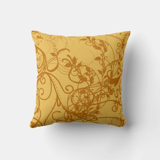 かわいい猫の漫画クリムトキス金ゴールド枕 クッション (裏面)