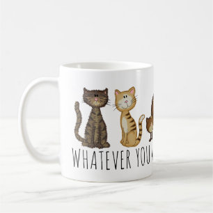 かわいい猫の漫画パーソナライズされた コーヒーマグカップ