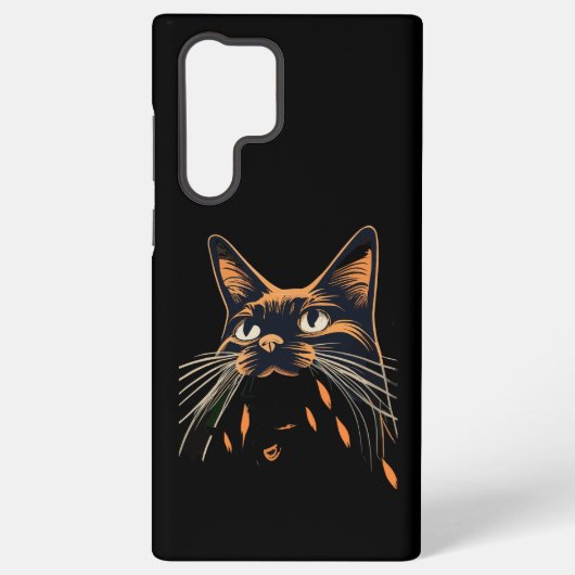 かわいい猫の目撃情報 楽しい猫好き ユーモア ジョーク SAMSUNG GALAXYケース (裏面)