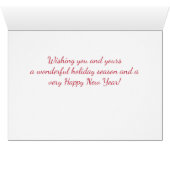 かわいい猫の眠る休日クリスマスカード (内部横(下))