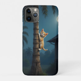 かわいい猫の瞬間 - 登ることを学ぶ iPhone 11 PROケース