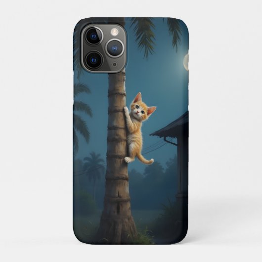 かわいい猫の瞬間 - 登ることを学ぶ Case-Mate iPhoneケース (裏)