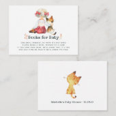 かわいい猫の秋 – 秋赤ちゃんシャワーブックリクエスト エンクロージャーカード (正面/裏面)