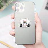 かわいい猫の積み重ねデザイン – 「わっ!! こんにちは」 シール (スマートフォン)