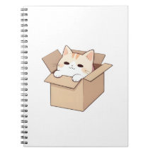 かわいい猫の箱ステッカー デザイン