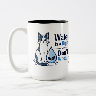 かわいい猫の節水エコデザイン ツートーンマグカップ