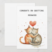 かわいい猫の結婚カード シーズンカード (正面/裏面)