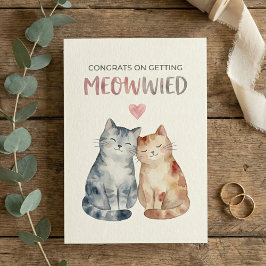 かわいい猫の結婚カード 記念 カード