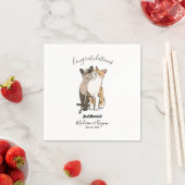 かわいい猫の結婚式 スタンダードカクテルナプキン (インサイチュ)