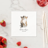 かわいい猫の結婚式 スタンダードカクテルナプキン (インサイチュ)
