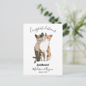 かわいい猫の結婚式 ポストカード (スタンド正面)