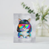 かわいい猫の絵(その2) ポストカード (スタンド正面)