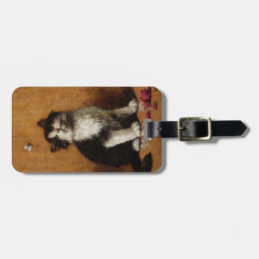 かわいい猫の絵 ラゲッジタグ (正面横)