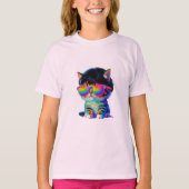 かわいい猫の絵（絵画No.1） Tシャツ (正面)