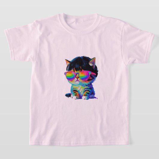 かわいい猫の絵（絵画No.1） Tシャツ (レイダウン)