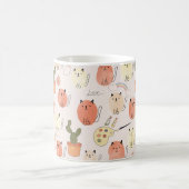かわいい猫の継ぎ目のない柄 コーヒーマグカップ (中央)