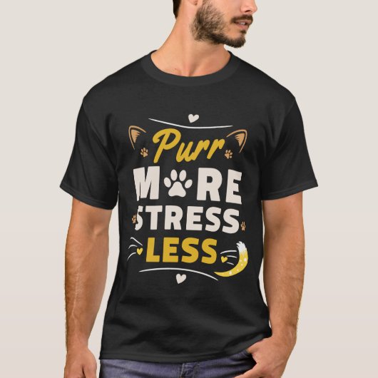 かわいい猫の肉球 - もっとゴロゴロ ストレスレス 不安解消 Tシャツ (正面)