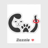かわいい猫の肉球 シール (シート)