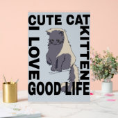 かわいい猫の良い暮らし アクリルサイン (ウェディング)