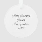 かわいい猫の花の窓パーソナライズされた オーナメント (裏面)