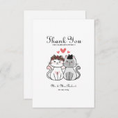 かわいい猫の花婿 サンキューカード (正面/裏面)