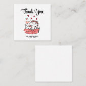 かわいい猫の花嫁と花婿結婚さんありがとう ノートカード (正面/裏面)