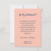 かわいい猫の花嫁は私の花嫁/メイド・オブ・オーナー（花嫁付き添い人）invi 招待状 (裏面)