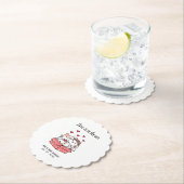 かわいい猫の花嫁結婚と花婿 ペーパーコースター (インサイチュ)