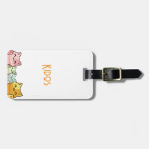 かわいい猫の荷物タグ