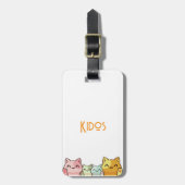 かわいい猫の荷物タグ ラゲッジタグ (正面縦)