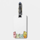 かわいい猫の荷物タグ ラゲッジタグ (裏面縦)