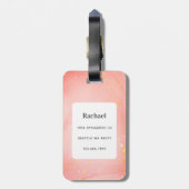 かわいい猫の荷物タグ ラゲッジタグ (裏面縦)