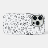 かわいい猫の落書きスマホケース iPhoneケース (裏面横)