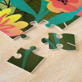 かわいい猫の蝶々と花のパズル ジグソーパズル (側面)