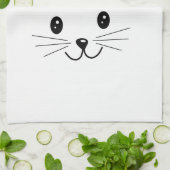 かわいい猫の表面 キッチンタオル (折り畳み)