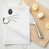 かわいい猫の表面 キッチンタオル (四つ折り)