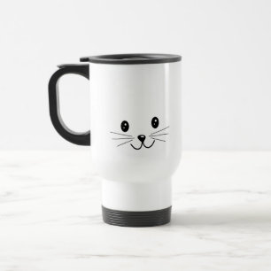 かわいい猫の表面 トラベルマグ