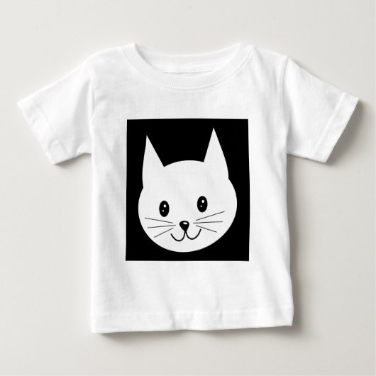 かわいい猫の表面 ベビーTシャツ (正面)