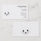 かわいい猫の表面 名刺 (正面/裏面)