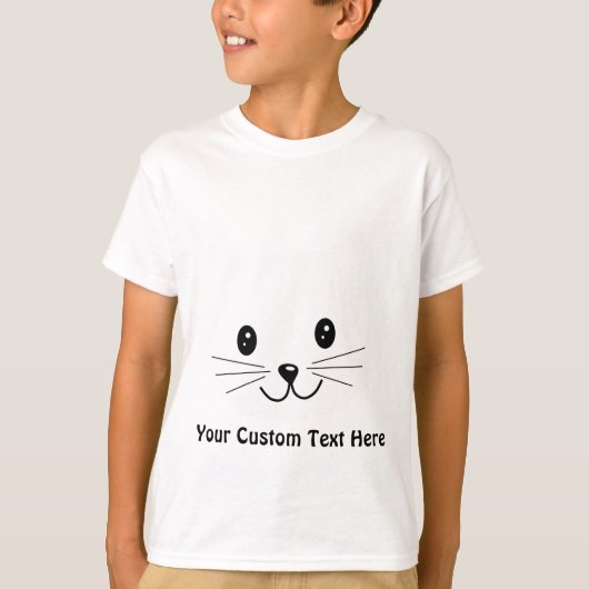 かわいい猫の表面 Tシャツ (正面)