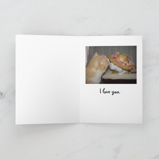 かわいい猫の記念日 カード (内部)