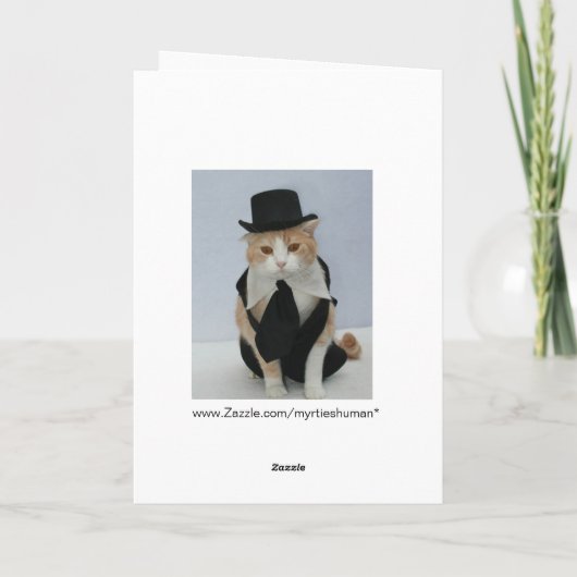 かわいい猫の記念日 カード (裏面)