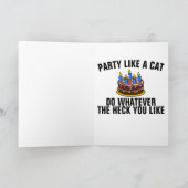 かわいい猫の誕生日カード カード (内部)
