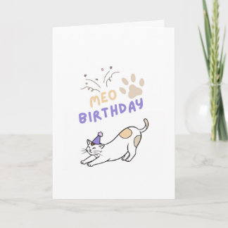 かわいい猫の誕生日カード カード