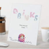 かわいい猫の誕生日ドリンク1 台座サイン (インサイチュ)