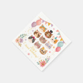 かわいい猫の誕生日ナプキン スタンダードカクテルナプキン (角)