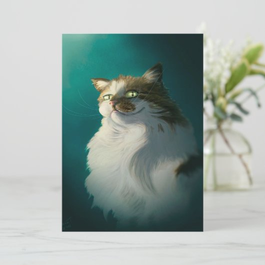 かわいい猫の贈り物おもしろい| Cat For Fanthers Day シーズンカード (スタンド正面)