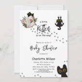 かわいい猫の赤ちゃんシャワーが子猫に伝わる 招待状 (正面)